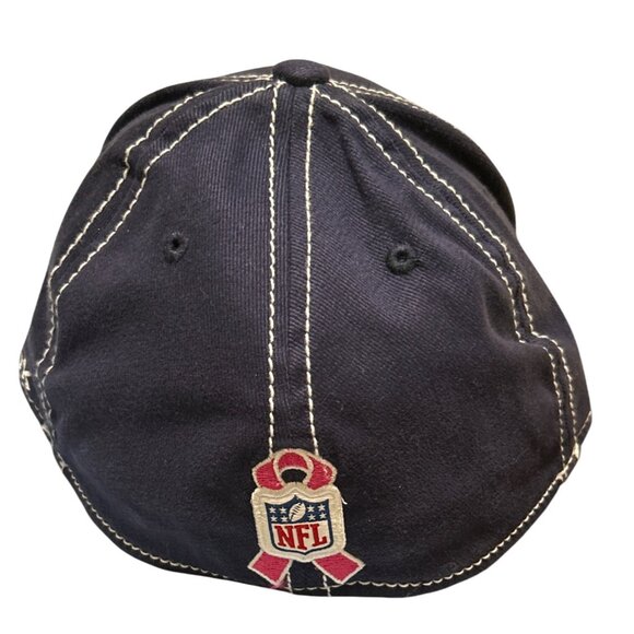 Reebok NFL Navy & Pink Denver Broncos Pink Ribbon Onfield Hat L/XL - Picture 3 of 6